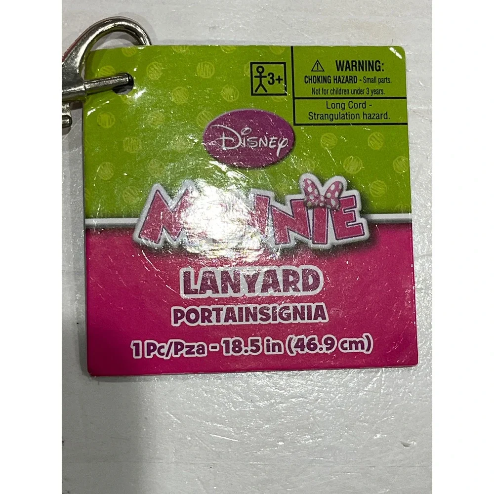 NEW Disney Minnie‎ Mouse Lanyard with Badge Holder Pink Breakaway Safety